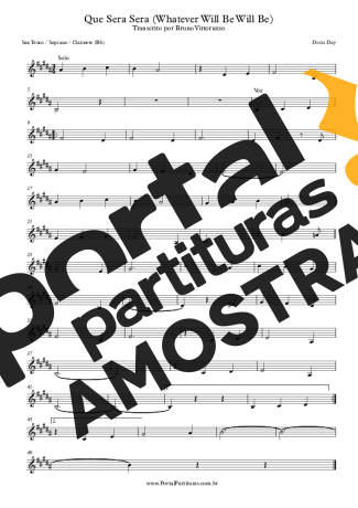 Doris Day  partitura para Clarinete (Bb)