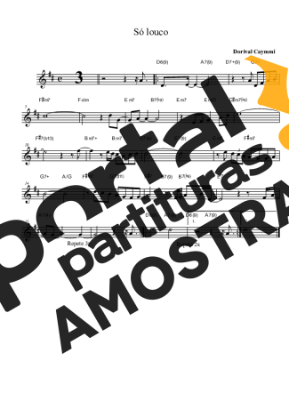 Dorival Caymmi  partitura para Clarinete (Bb)