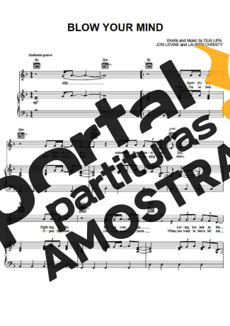 Dua Lipa Blow Your Mind partitura para Piano