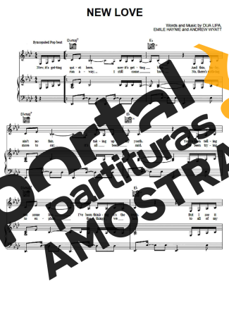 Dua Lipa  partitura para Piano