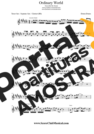 Duran Duran  partitura para Clarinete (Bb)