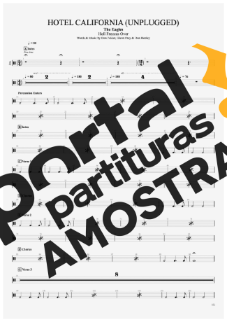 Eagles  partitura para Bateria