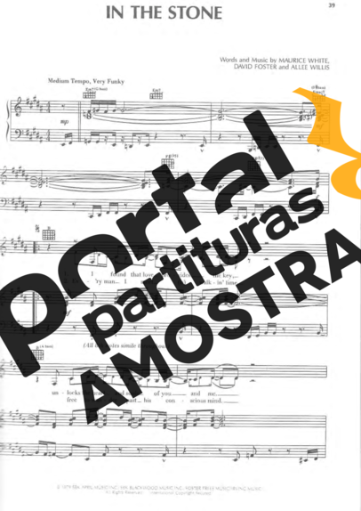 Earth Wind And Fire  partitura para Piano