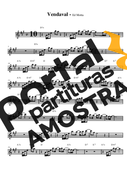 Ed Motta Vendaval partitura para Saxofone Alto (Eb)