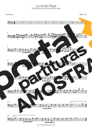 Édith Piaf  partitura para Trombone