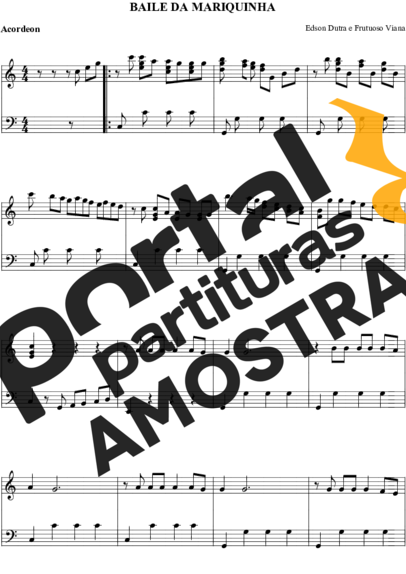 Edson Dutra, Frutuoso Viana Baile da Mariquinha partitura para Acordeon