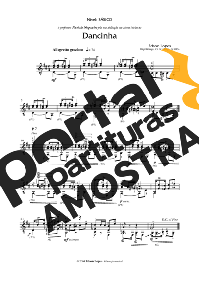 Edson Lopes  partitura para Violão