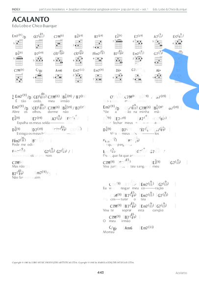 Edu Lobo e Chico Buarque  partitura para Piano