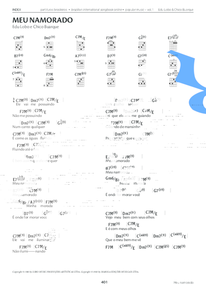 Edu Lobo e Chico Buarque Meu Namorado partitura para Piano