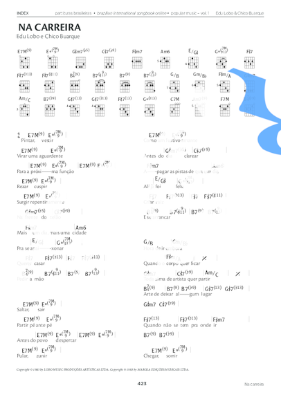 Edu Lobo e Chico Buarque Na Carreira partitura para Piano