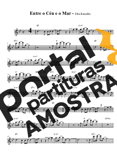 Elba Ramalho  partitura para Saxofone Tenor Soprano (Bb)