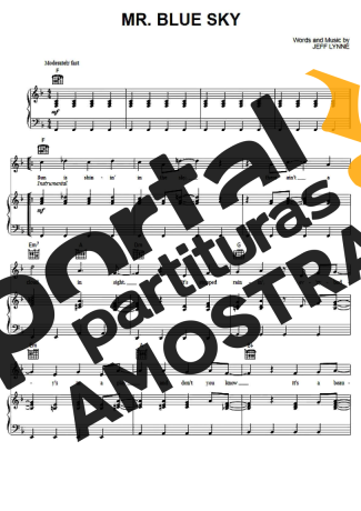 Electric Light Orchestra  partitura para Piano