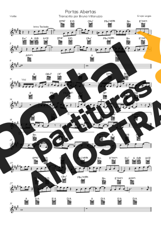Eli Soares Portas Abertas partitura para Violão