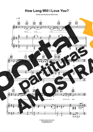 Ellie Goulding  How Long Will I Love You partitura para Piano