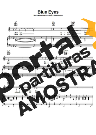 Elton John Blue Eyes partitura para Piano