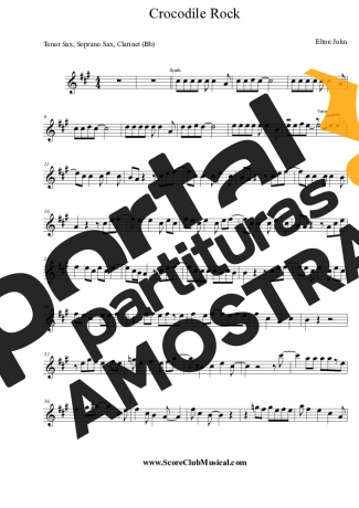 Elton John  partitura para Clarinete (Bb)