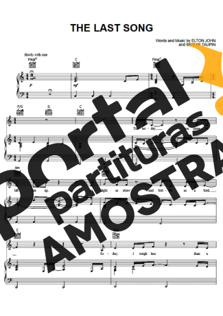 Elton John  partitura para Piano