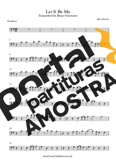 Elvis Presley  partitura para Trombone