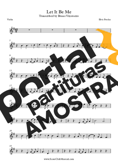 Elvis Presley  partitura para Violino