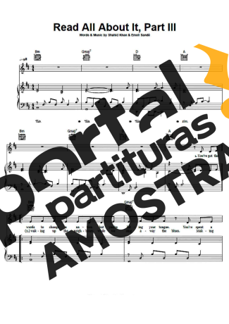 Emeli Sandé Read All About It, Part III partitura para Piano