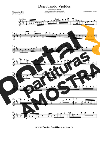 Emiliano Castro Derrubando Violões partitura para Trompete