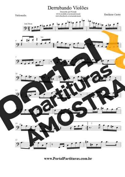 Emiliano Castro  partitura para Violoncelo