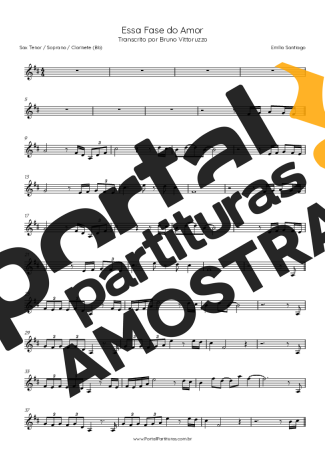 Emílio Santiago  partitura para Clarinete (Bb)