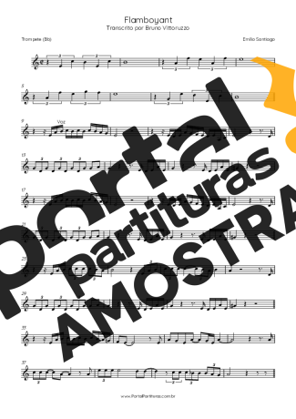 Emílio Santiago Flamboyant partitura para Trompete