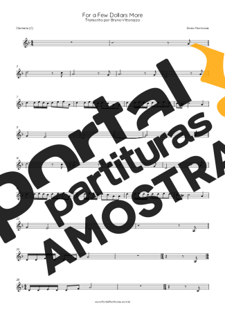 Ennio Morricone  partitura para Clarinete (C)
