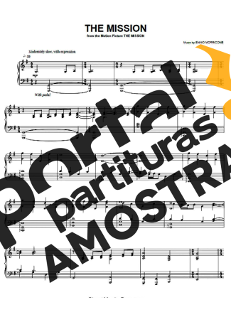 Ennio Morricone  partitura para Piano