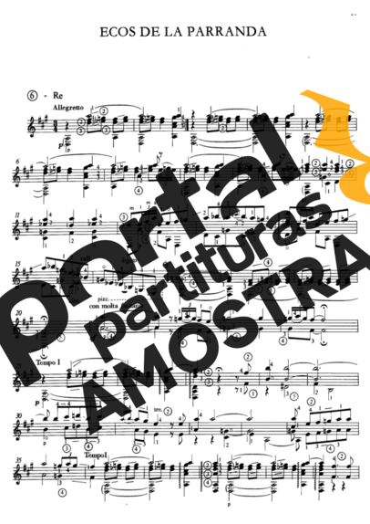 Enrique Granados Ecos De La Parranda partitura para Violão