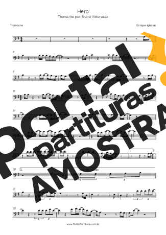 Enrique Iglesias Hero partitura para Trombone