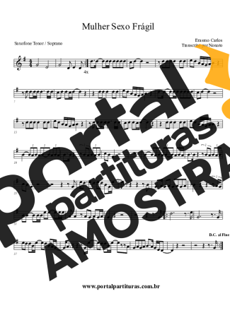 Erasmo Carlos Mulher (Sexo Frágil) partitura para Clarinete (Bb)