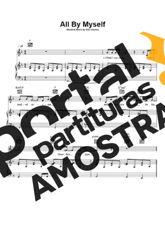 Eric Carmen All By Myself partitura para Piano
