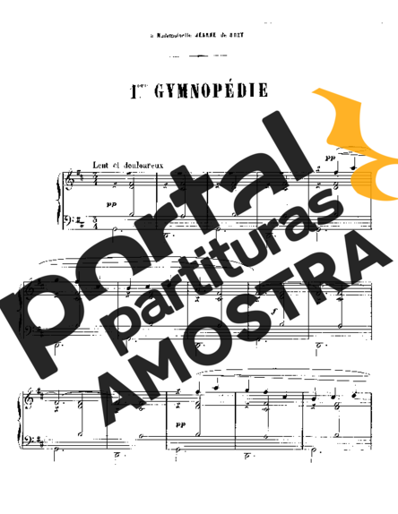 Erik Satie Gymnopédie No.1 partitura para Piano