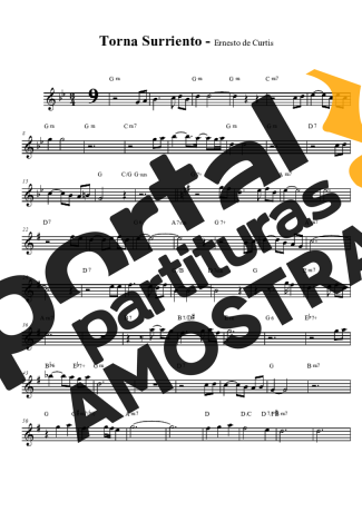 Ernesto De Curtis  partitura para Clarinete (Bb)