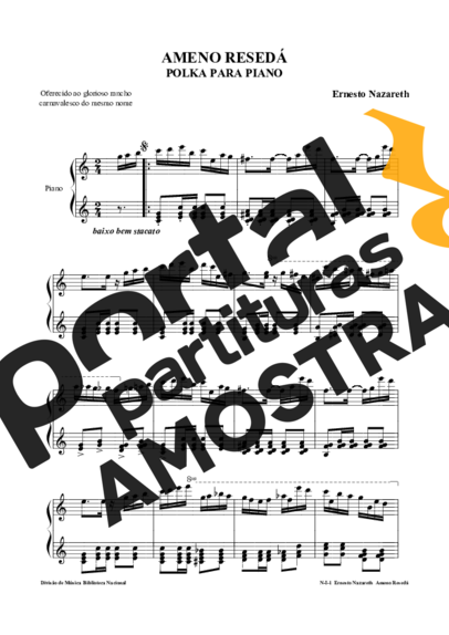 Ernesto Nazareth  partitura para Piano