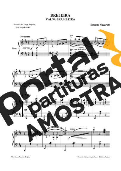 Ernesto Nazareth  partitura para Piano