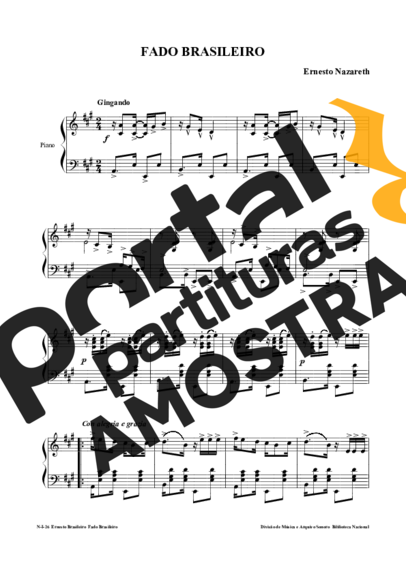 Ernesto Nazareth  partitura para Piano