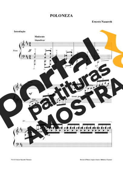 Ernesto Nazareth Poloneza partitura para Piano