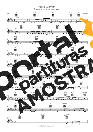 Eyshila Posso Clamar partitura para Violão