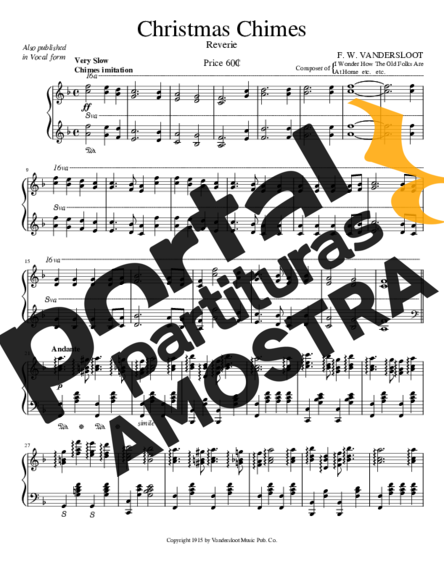 F. W. Vandersloot  partitura para Piano