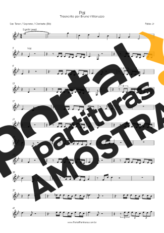 Fábio Jr.  partitura para Clarinete (Bb)