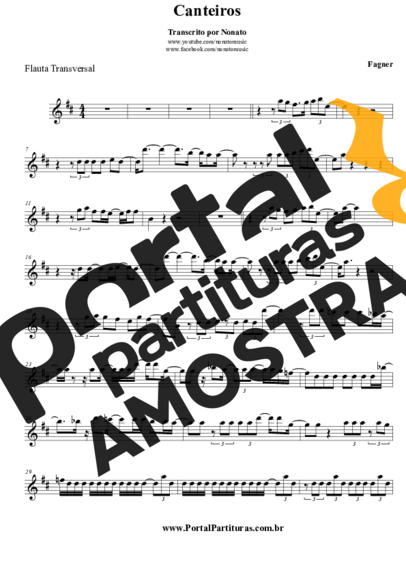 Fagner  partitura para Flauta Transversal