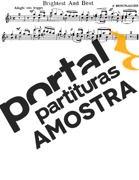 Felix Mendelssohn  partitura para Violino
