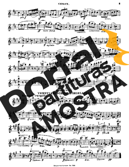 Felix Mendelssohn Song Without Words Op 30 No 6 partitura para Violino