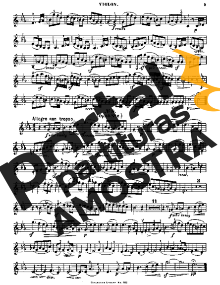 Felix Mendelssohn Song Without Words Op 53 No 2 partitura para Violino