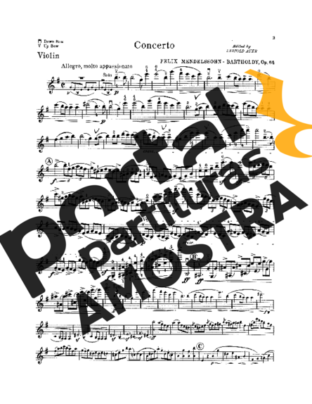 Felix Mendelssohn Violin Concerto Op 64 partitura para Violino