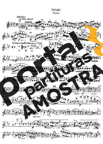 Felix Mendelssohn  partitura para Violino