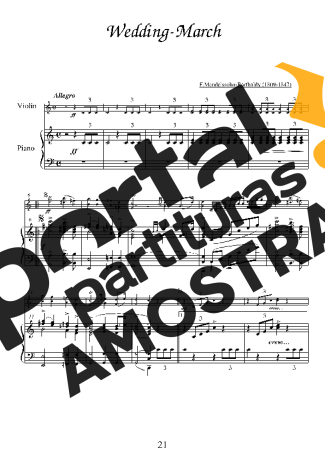 Felix Mendelssohn  partitura para Piano